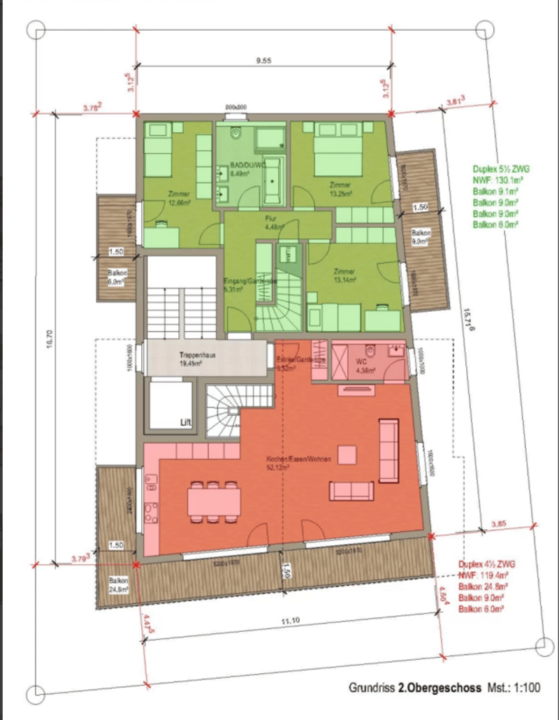 Progetto di costruzione nuovo di prima classe a Zermatt, albergo o 4 appartamenti duplex - residenza principale (15)