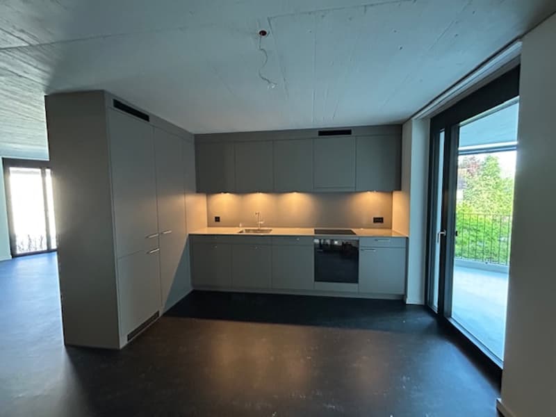 Moderne Wohnung mit zwei Badezimmern, Waschturm und Balkon (6)
