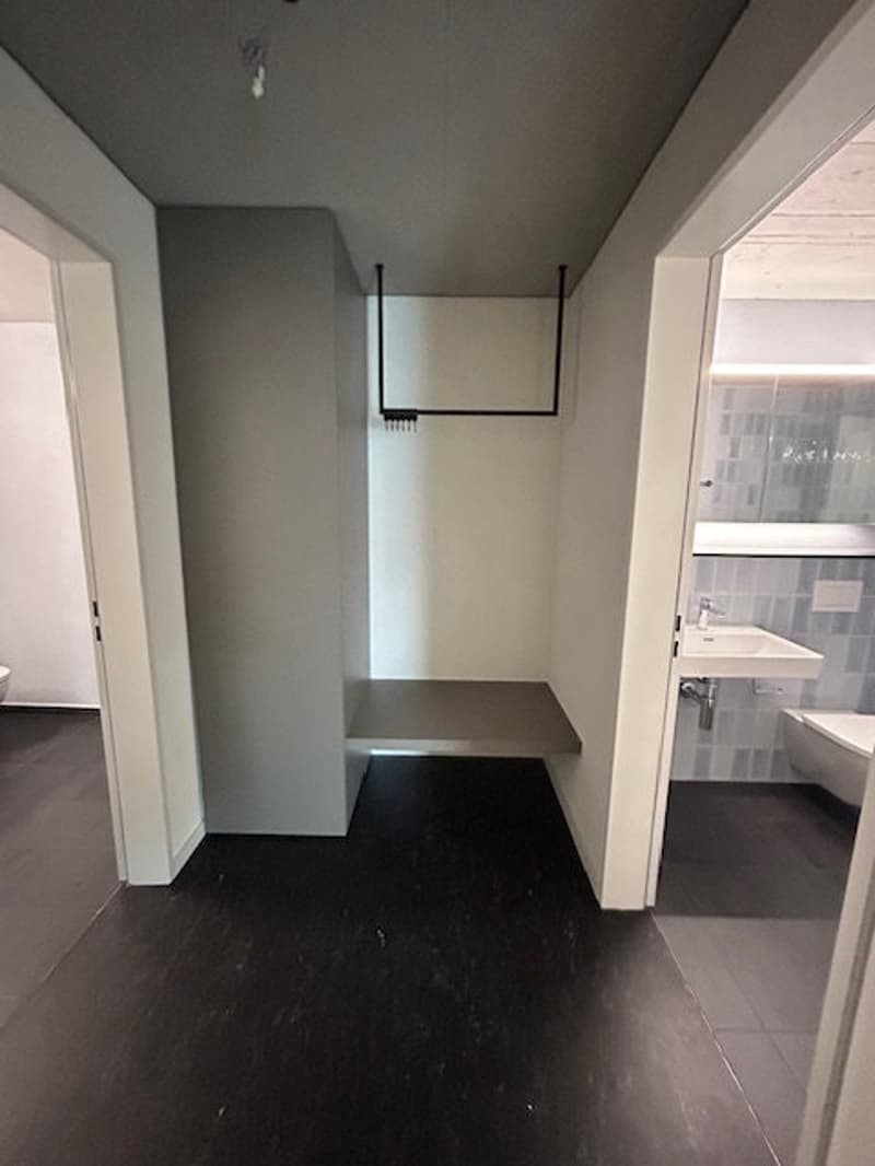 Moderne Wohnung mit zwei Badezimmern, Waschturm und Balkon (3)