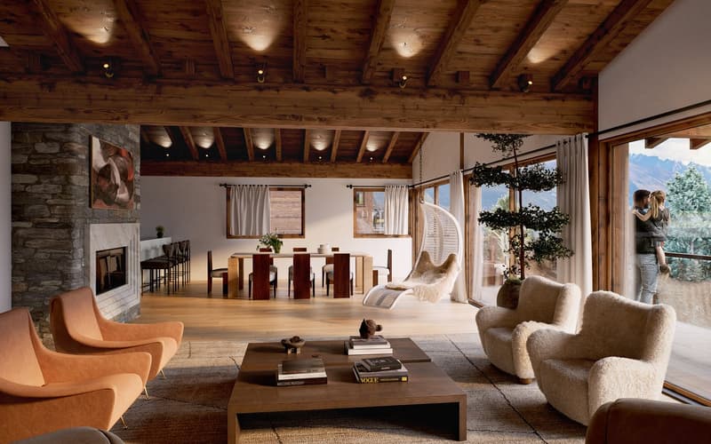 Charmanter 4,5-Zimmer-Chalet mit atemberaubendem Bergpanorama in Crans-Montana (3)