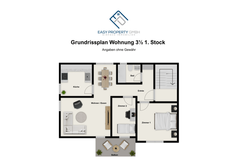 3 1/2 room apartment, Hubel 77 (8)