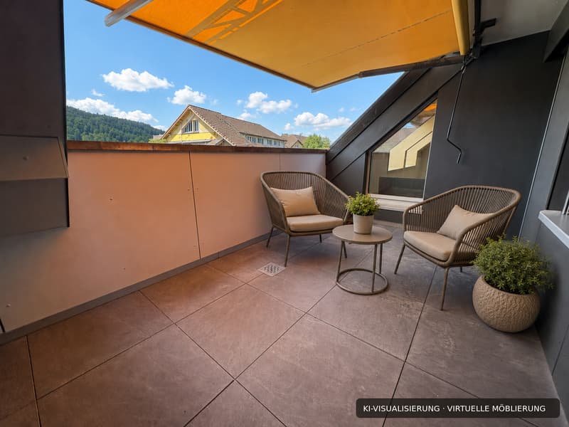 Renovierte 4.5-Zimmer-Dachwohnung mit Cheminée, Lift und Weitblick (17)