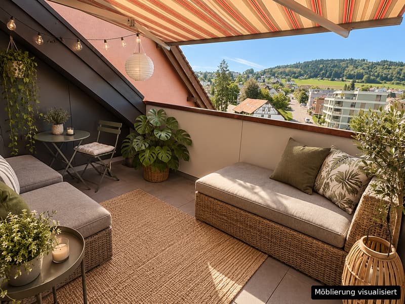 Renovierte 4.5-Zimmer-Dachwohnung mit Cheminée, Lift und Weitblick (11)