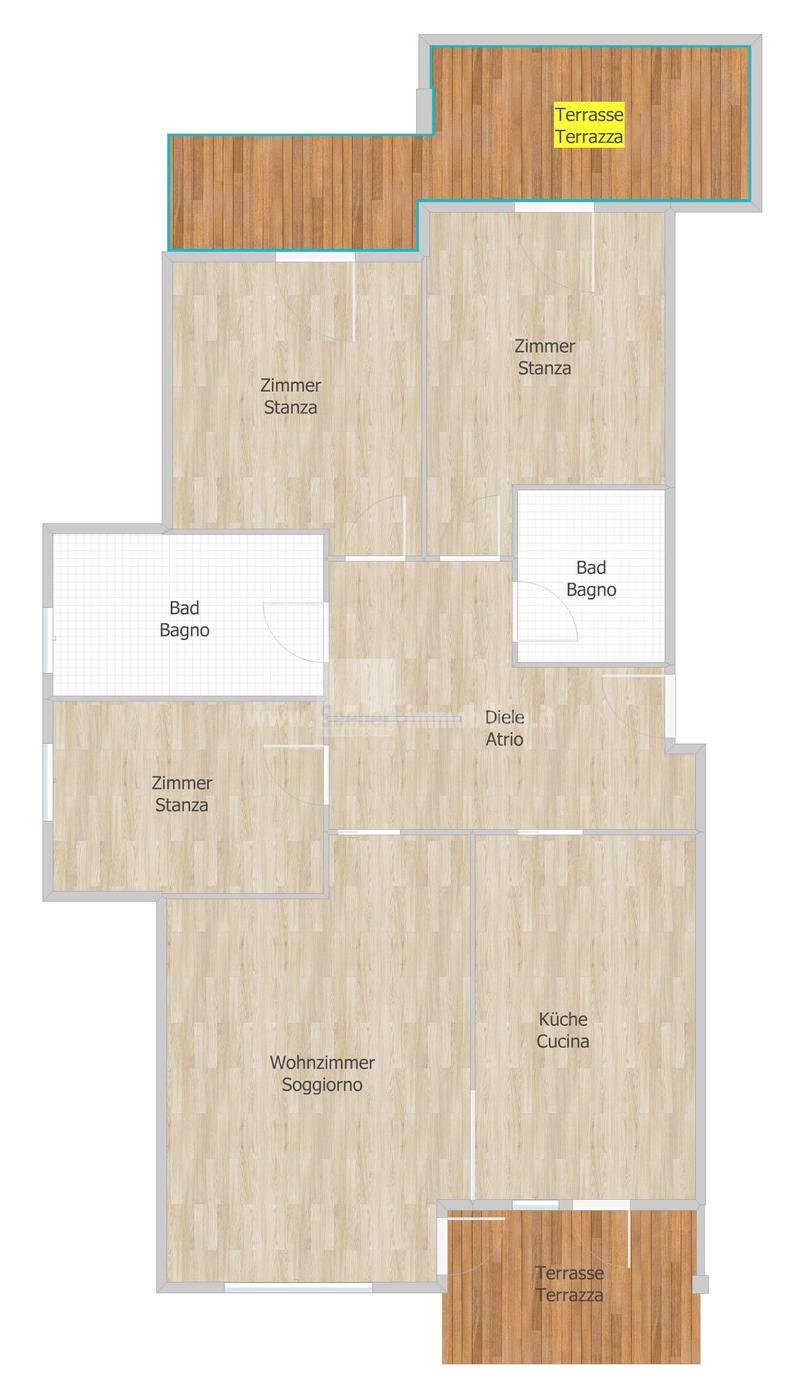 Luxuriöse, helle 4-Zimmerwohnung mit 2 Badezimmer und Terrasse in optimaler Lage in Gratsch (2)