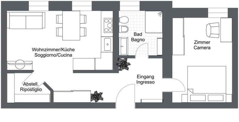 Stilvolle 3-Zimmer-Wohnung in der A.-Hofer Straße im Herzen von Bozen zu verkaufen (2)