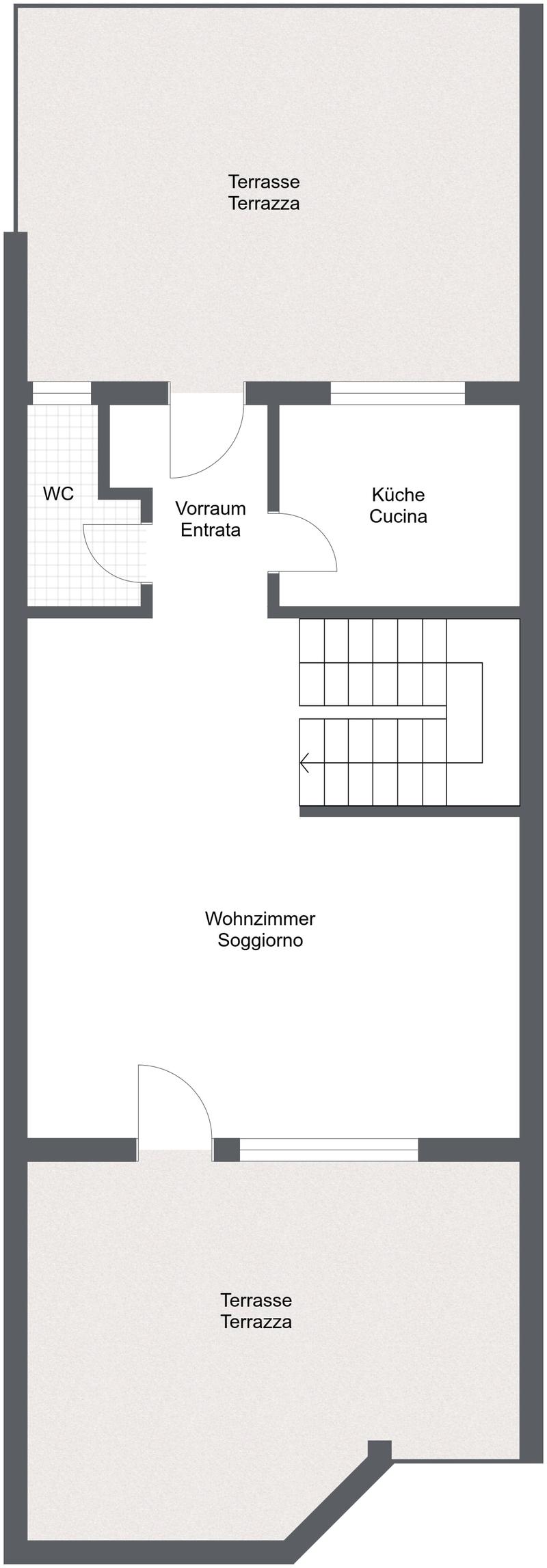VÖLS AM SCHLERN: 2-Zimmer-Wohnung auf zwei Stöcke mit Garage zu verkaufen (1)