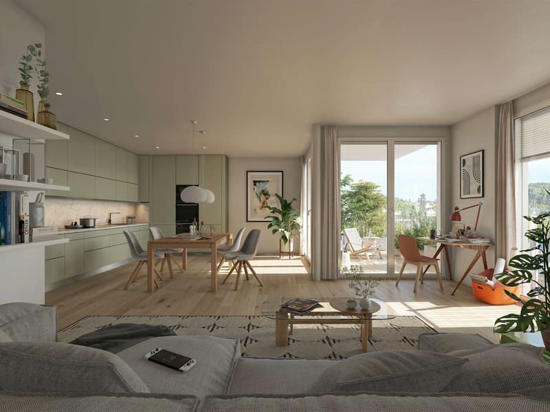 3.5 Zimmer-Garten-Wohnung W1 mit 198 m2 Gartenfläche (2)