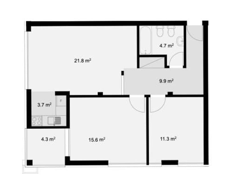 Apartment/Office for sale, 3.5 rooms in Chiasso (3)