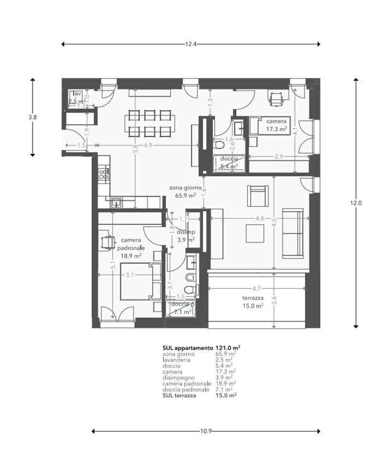 Nuovo appartamento 3.5 locali con balcone (13)