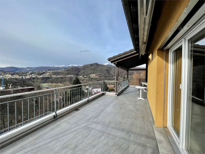 Villa bifamiliale avec piscine et vue panoramique - Cadro (3)