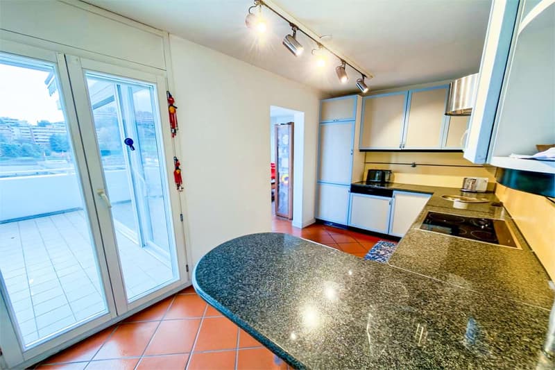 Luminieux penthouse avec double terrasse à Vacallo (4)