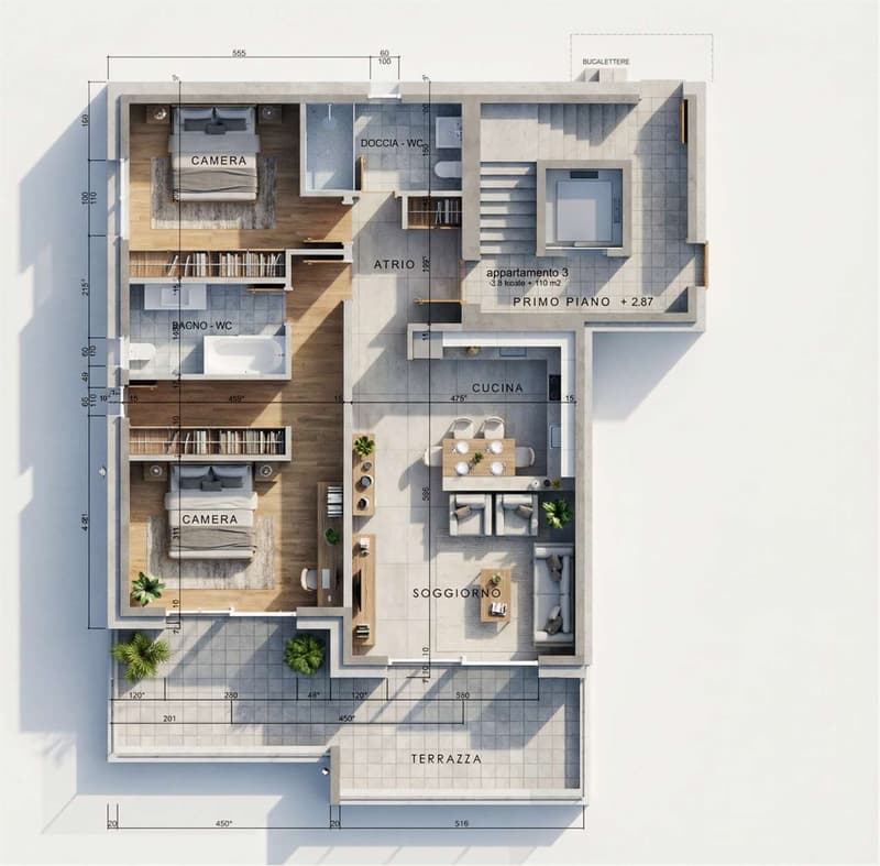 Résidence de prestige à Comano, appartement 3.5 pièces avec jardin à vendre (2)