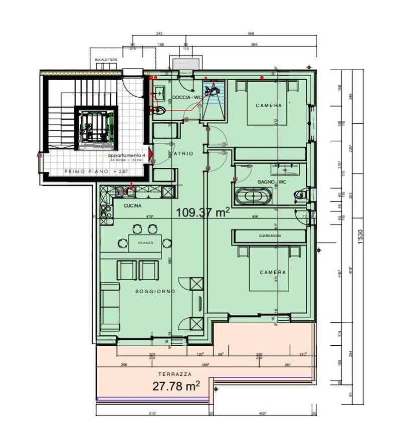 Résidence de prestige à Comano, appartement 3,5 pièces au 1er étage à vendre (7)