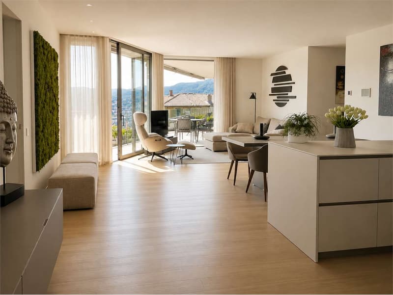 Appartamento di recente costruzione di 5.5 locali a Lugano vista lago (2)