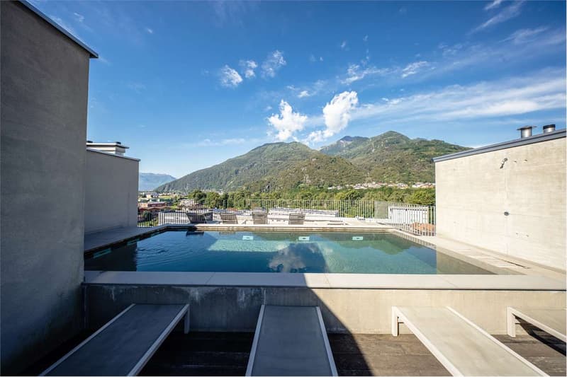 2,5 locali moderno con piscina e vista Alpi - Arbedo (6)