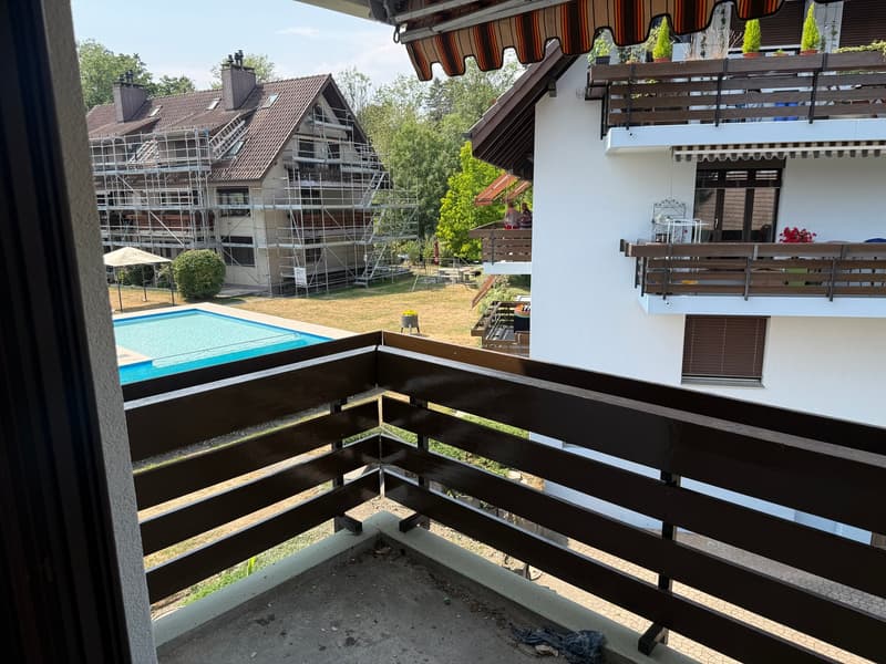 Charmante renovierte 4-Zimmer-Wohnung mit Gemeinschaftspool/Sauna und Garage in Dotzigen (4)