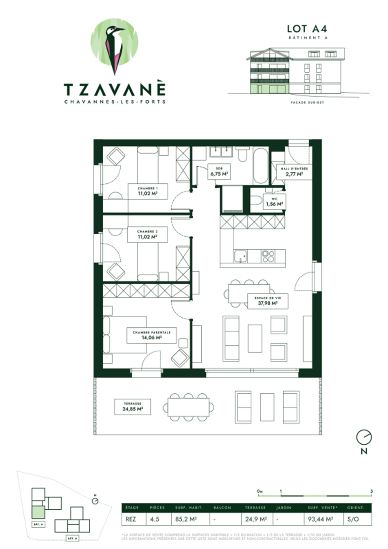 4.5 pièces au rez avec grande terrasse et jardin de plus de 70 m2 (2)