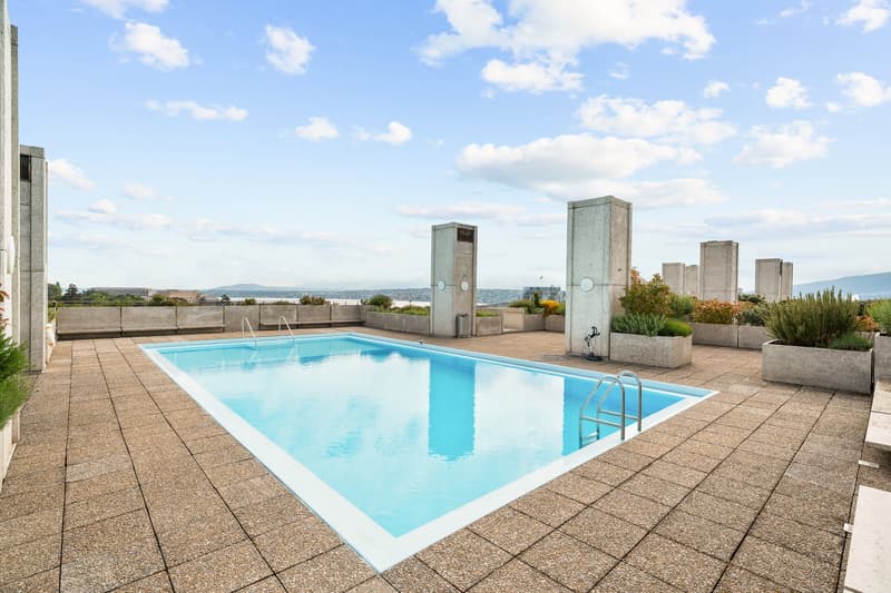 Unique penthouse with rooftop and swimming pool and amazing view on the lake and the Jet d’Eau (4)
