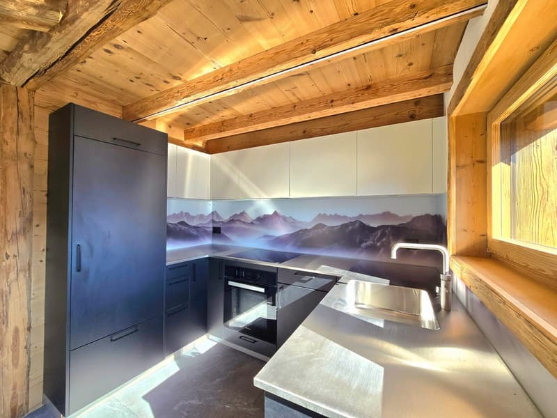 Splendide grange rénovée à Mase avec terrasses, vue et place de parc (Val d'Hérens) (3)
