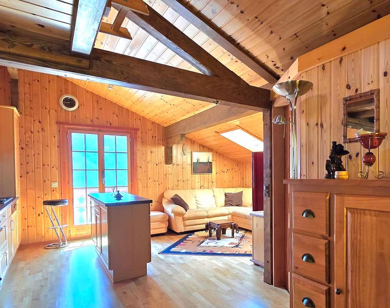 Magnifique chalet familial de 2 appartements. Annexes, extérieur, soleil et vue, Val d’Hérens (15)