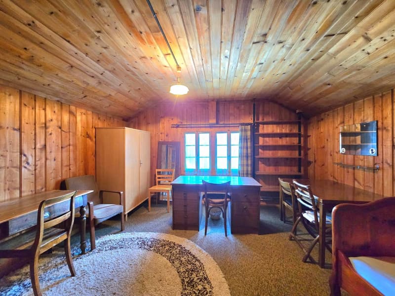Grande maison familiale avec 2 appartements, surface commerciale, grange et extérieur à Hérémence (17)