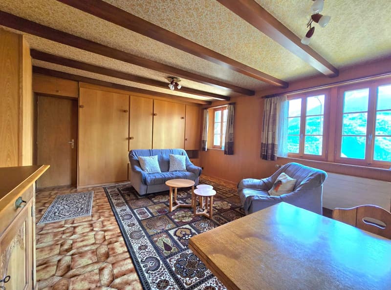 Grande maison familiale avec 2 appartements, surface commerciale, grange et extérieur à Hérémence (26)