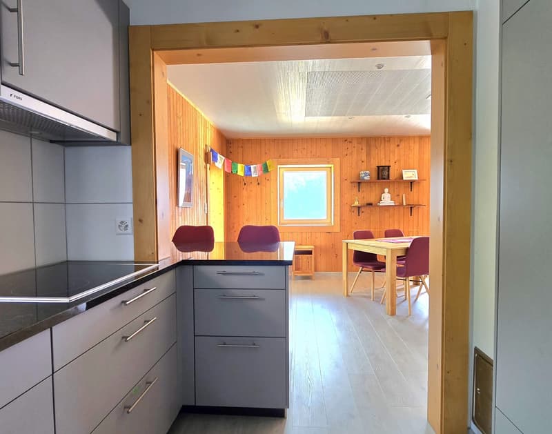 Appartement rénové avec  terrasse, vue imprenable et plein soleil à Eison (St-Martin) Val d’Hérens (7)