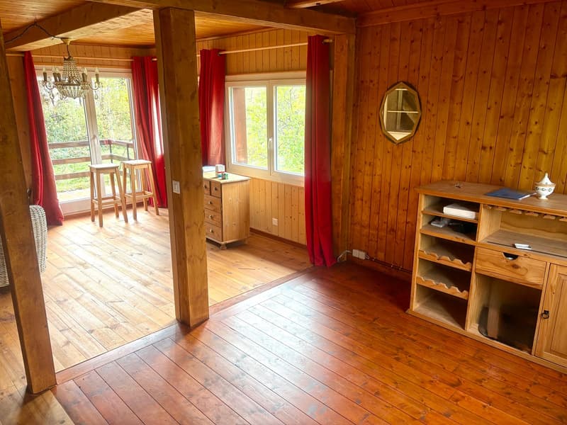 Chalet chaleureux de 3 pièces à St-Cergue avec vue et cachet montagnard (5)