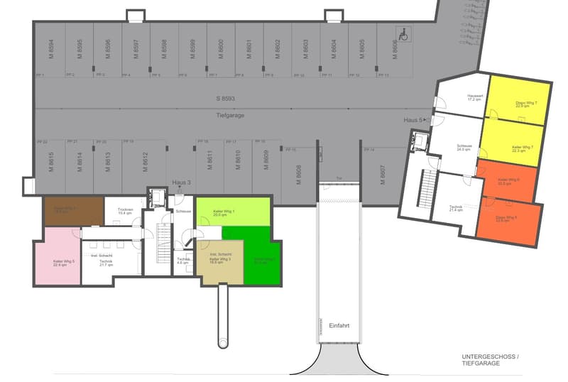 Place de parking en garage souterrain avec 4,4% de rendement à proximité du lac de Constance et de la gare de Landschlacht (3)