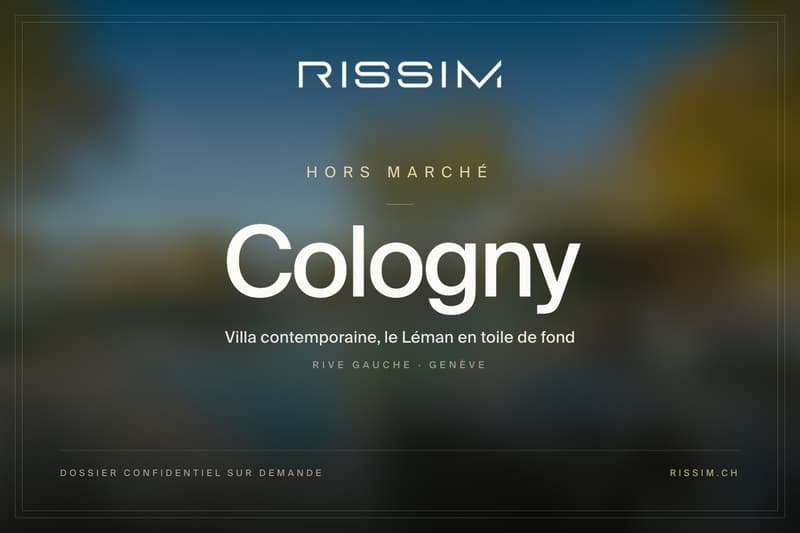 Cologny -- villa contemporaine, le Léman en toile de fond (1)