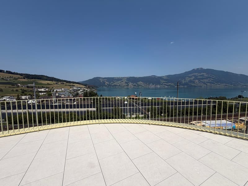 Exclusive Attic Jewel: Panoramic View of Lake Zug in its Most Beautiful Form (1)