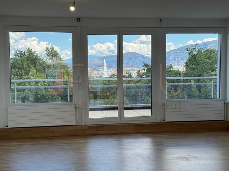 Superbe attique 6.5 pièces neuf avec 2 terrasses et vue près de l'ONU (5)