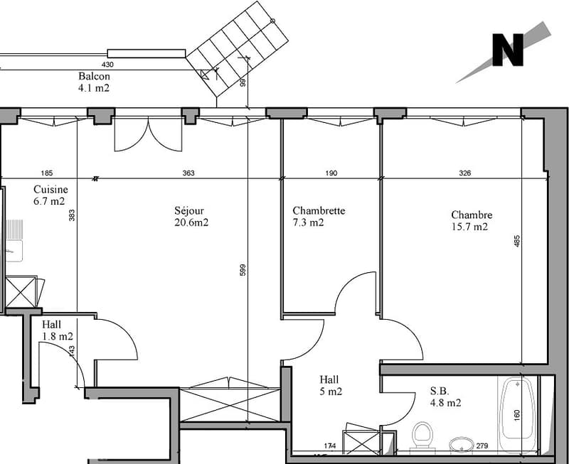 Appartamento ristrutturato di 3.5 locali con balcone nel parco di Vermont (8)