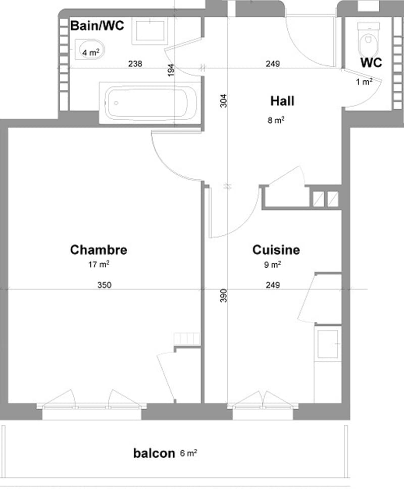 Très bel appartement 2 pièces avec balcon à Malagnou (8)