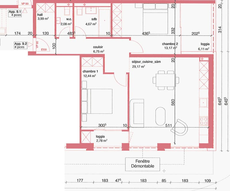 Beautiful 4-room attic apartment with balconies in Eaux-Vives (13)