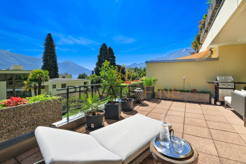 Sonnige Ferienresidenz am Monte Verità mit partieller Seesicht (3) (9)