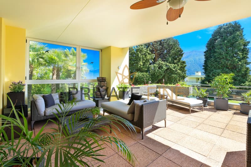 Sonnige Ferienresidenz am Monte Verità mit partieller Seesicht (3) (8)