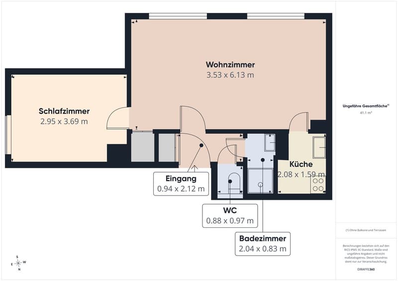 Appartement confortable de 2,5 pièces dans un emplacement central à Allschwil (6)