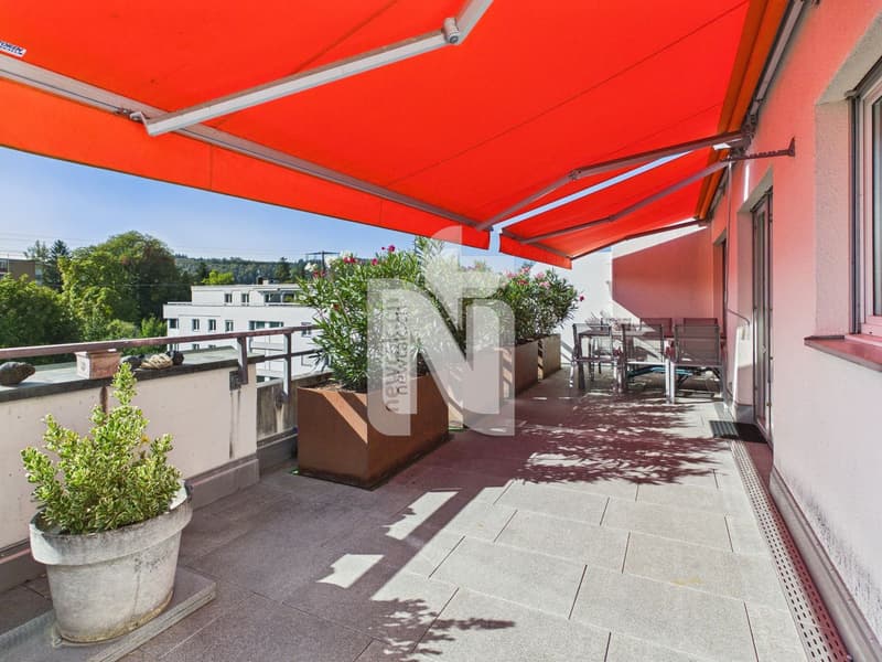 Attikawohnung über den Dächern von Rheinfelden mit Riesieger Terrasse Weitblick, Lift und Tiefgaragenplatz (1)