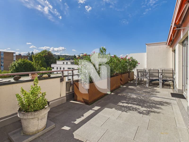 Attikawohnung über den Dächern von Rheinfelden mit Riesieger Terrasse Weitblick, Lift und Tiefgaragenplatz (12)