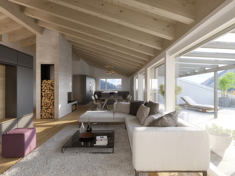 Exklusiver Zweitwohnsitz in Davos-Frauenkirch! 4.5-Zimmer-Dachwohnung (5)
