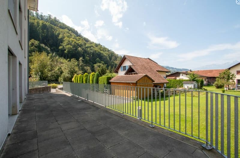 Seitliche Terrasse