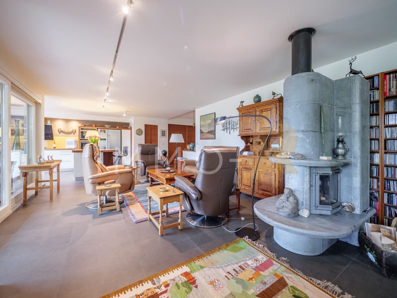 Spacious apartment - terrace, garden with unobstructed view of the Moléson (3)