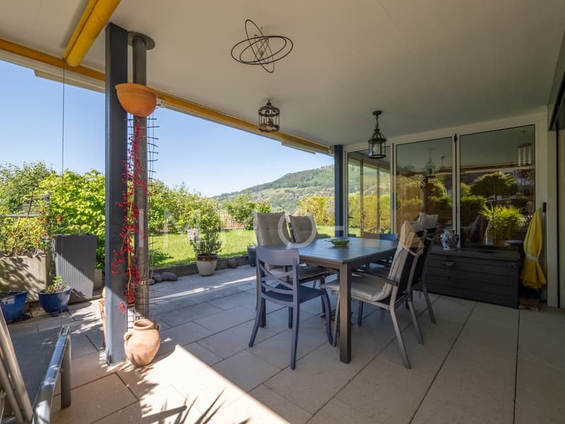 Spacious apartment - terrace, garden with unobstructed view of the Moléson (7)
