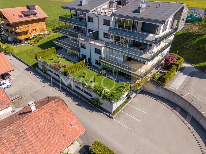 Spacious apartment - terrace, garden with unobstructed view of the Moléson (8)