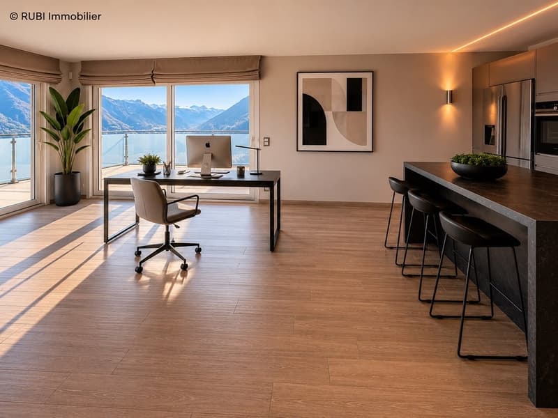 Splendid apartment with panoramic views of the mountains and the valley (2)