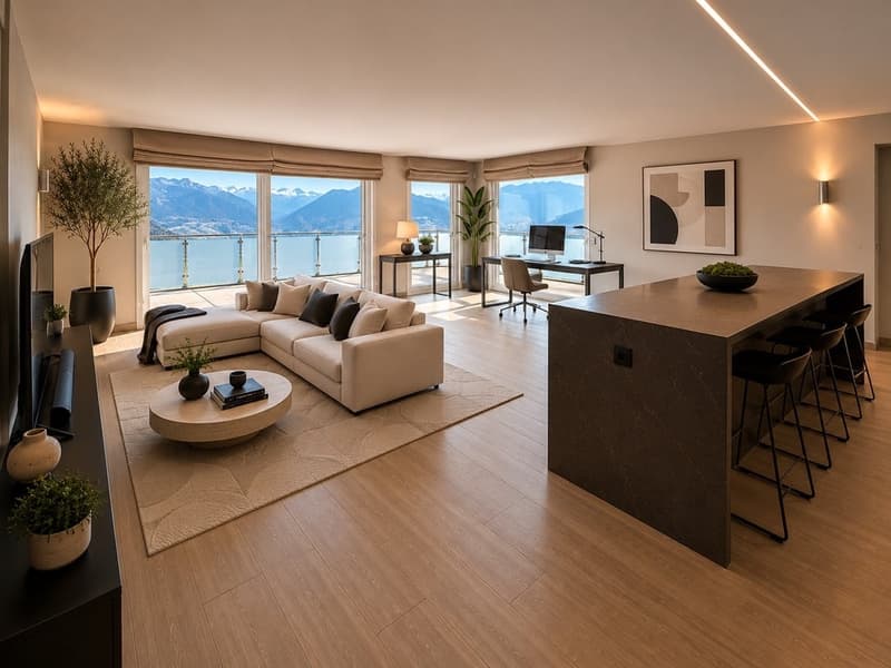Splendid apartment with panoramic views of the mountains and the valley (1)