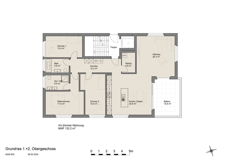 4½-Zimmer-Wohnung an ruhiger Lage - 8.3 (4)