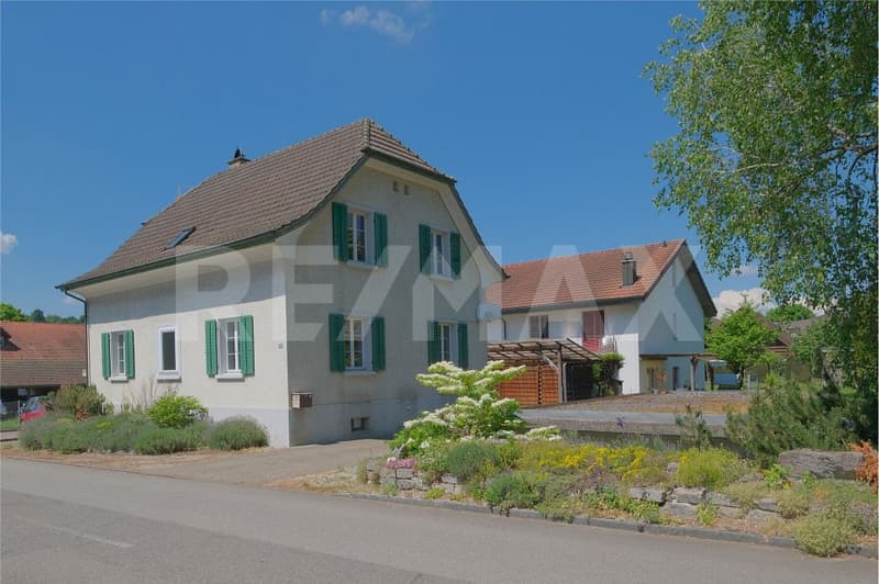 Freistehendes 4.5 Zimmer-Haus mit separatem, vielseitigem Nebengebäude (1)