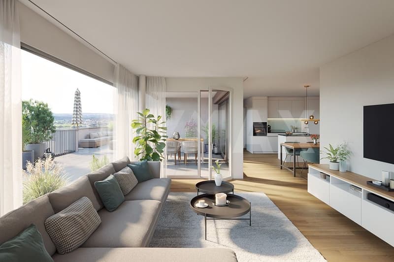 Rebmatt - Terrassenwohnen mit Panorama - mit angenehmer Deckenkühlung (2)